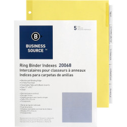 Generic Ring Binder Indexes, 3 Hole Punched - Paper Dividers - 5 / Set