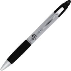 Zebra Pen Z-grip Max Retractable Ballpoint Pens, Medium Pen Point Type - 1 mm Pen Point Size - Conical Pen Point Style - Black - Gray Barrel