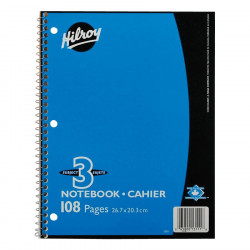 Hilroy 13111 - Ruled 3 Subject Notebook 108 pages