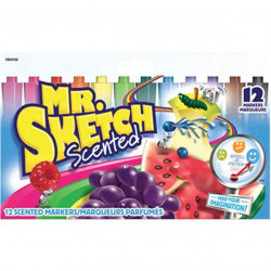 Mr. Sketch Scented Washable Markers, Chisel Point Style,  12 / Pack