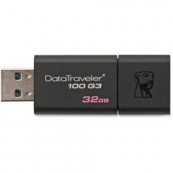 Kingston 32GB USB 3.0, DataTraveler 100, 32 GB - Black - Retractable featured photo